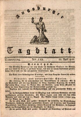 Augsburger Tagblatt Donnerstag 25. April 1833