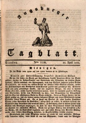 Augsburger Tagblatt Dienstag 30. April 1833