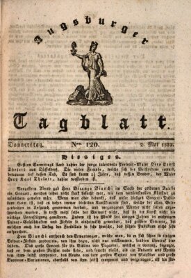 Augsburger Tagblatt Donnerstag 2. Mai 1833