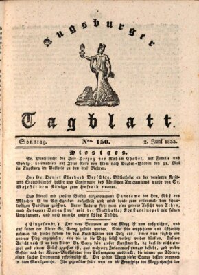 Augsburger Tagblatt Sonntag 2. Juni 1833