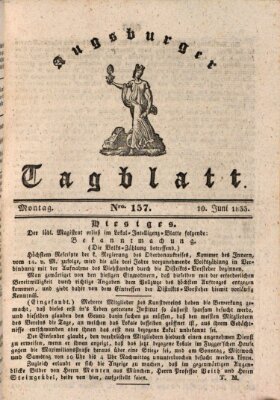 Augsburger Tagblatt Montag 10. Juni 1833