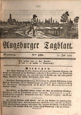 Augsburger Tagblatt Sonntag 21. Juli 1833