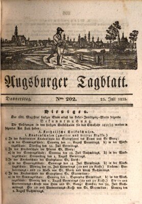 Augsburger Tagblatt Donnerstag 25. Juli 1833