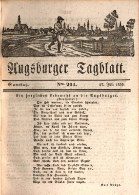 Augsburger Tagblatt Samstag 27. Juli 1833