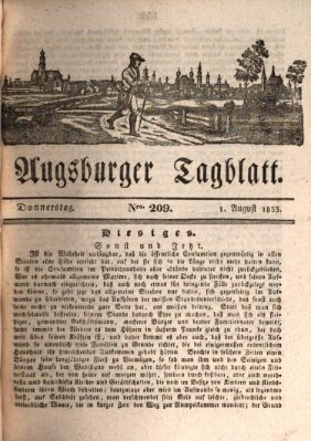 Augsburger Tagblatt Donnerstag 1. August 1833