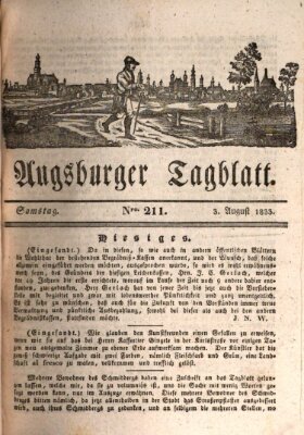 Augsburger Tagblatt Samstag 3. August 1833