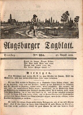 Augsburger Tagblatt Dienstag 27. August 1833