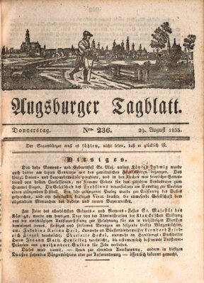 Augsburger Tagblatt Donnerstag 29. August 1833