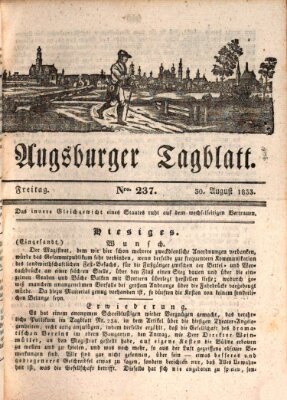 Augsburger Tagblatt Freitag 30. August 1833