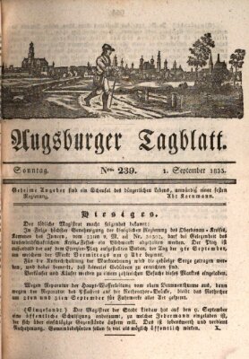 Augsburger Tagblatt Sonntag 1. September 1833