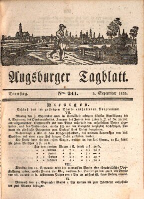 Augsburger Tagblatt Dienstag 3. September 1833