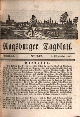 Augsburger Tagblatt Mittwoch 4. September 1833