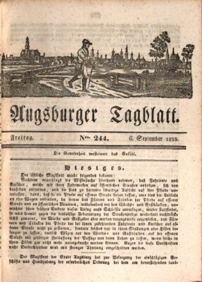 Augsburger Tagblatt Freitag 6. September 1833