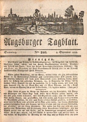 Augsburger Tagblatt Sonntag 8. September 1833