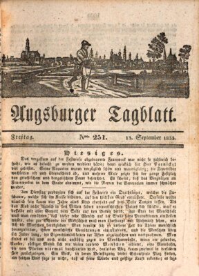 Augsburger Tagblatt Freitag 13. September 1833