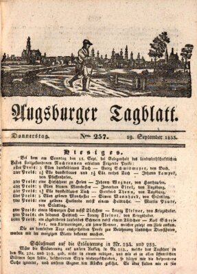 Augsburger Tagblatt Donnerstag 19. September 1833