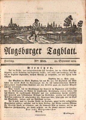 Augsburger Tagblatt Freitag 20. September 1833