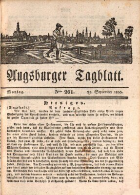 Augsburger Tagblatt Montag 23. September 1833