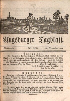 Augsburger Tagblatt Mittwoch 25. September 1833