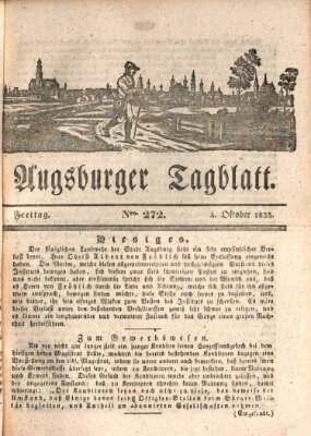 Augsburger Tagblatt Freitag 4. Oktober 1833