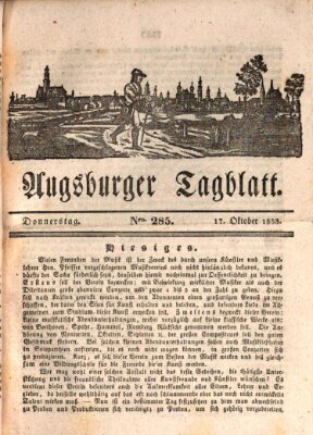 Augsburger Tagblatt Donnerstag 17. Oktober 1833