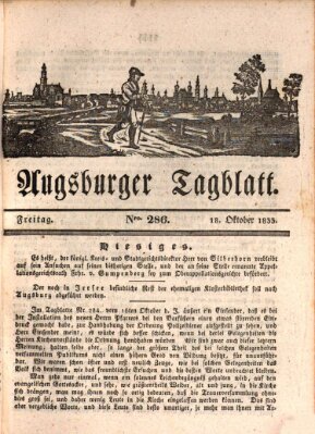 Augsburger Tagblatt Freitag 18. Oktober 1833