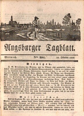 Augsburger Tagblatt Mittwoch 23. Oktober 1833