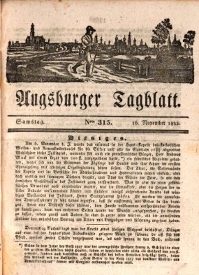 Augsburger Tagblatt Samstag 16. November 1833