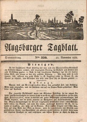 Augsburger Tagblatt Donnerstag 21. November 1833