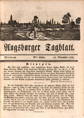 Augsburger Tagblatt Mittwoch 27. November 1833