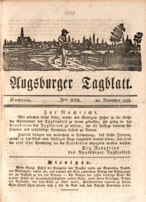 Augsburger Tagblatt Samstag 30. November 1833