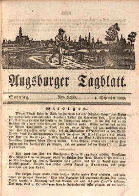 Augsburger Tagblatt Sonntag 1. Dezember 1833