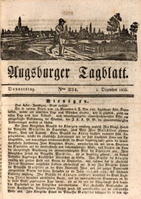 Augsburger Tagblatt Donnerstag 5. Dezember 1833