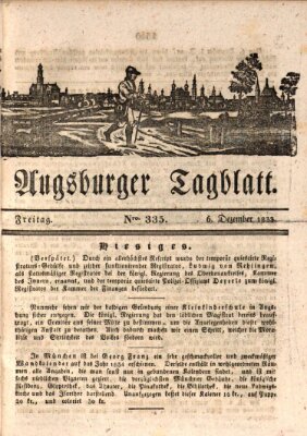 Augsburger Tagblatt Freitag 6. Dezember 1833