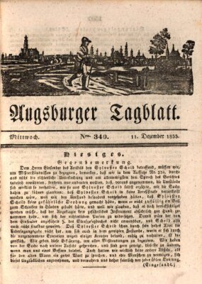 Augsburger Tagblatt Mittwoch 11. Dezember 1833