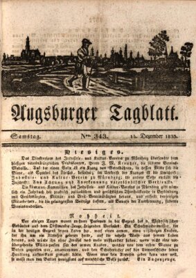 Augsburger Tagblatt Samstag 14. Dezember 1833