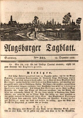 Augsburger Tagblatt Sonntag 15. Dezember 1833