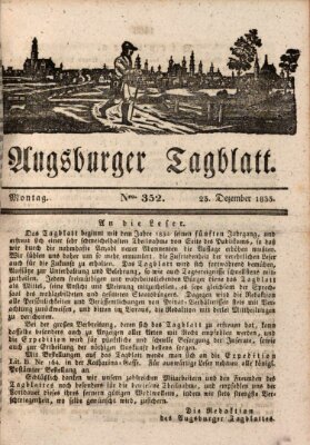 Augsburger Tagblatt Montag 23. Dezember 1833