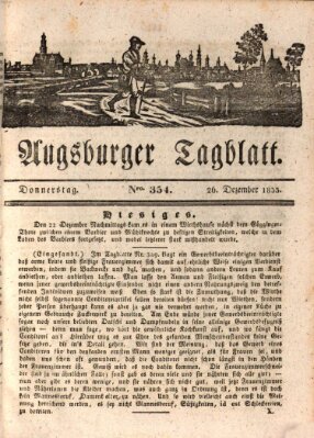 Augsburger Tagblatt Donnerstag 26. Dezember 1833