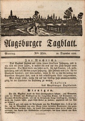 Augsburger Tagblatt Montag 30. Dezember 1833