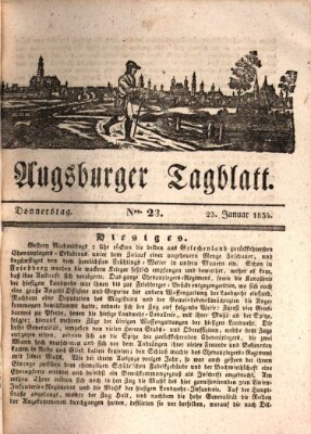 Augsburger Tagblatt Donnerstag 23. Januar 1834