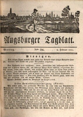 Augsburger Tagblatt Montag 3. Februar 1834