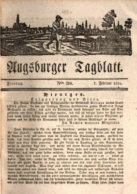 Augsburger Tagblatt Freitag 7. Februar 1834