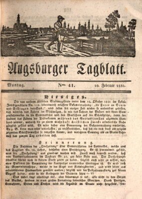 Augsburger Tagblatt Montag 10. Februar 1834