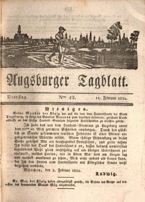 Augsburger Tagblatt Dienstag 11. Februar 1834