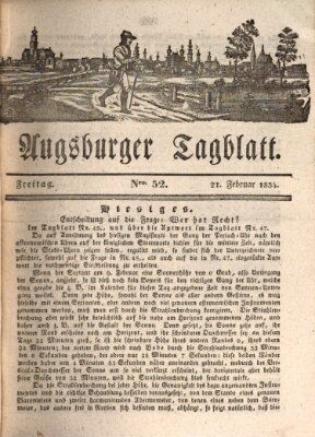 Augsburger Tagblatt Freitag 21. Februar 1834