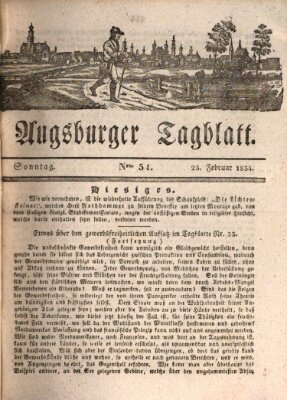 Augsburger Tagblatt Sonntag 23. Februar 1834