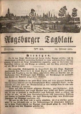 Augsburger Tagblatt Freitag 28. Februar 1834