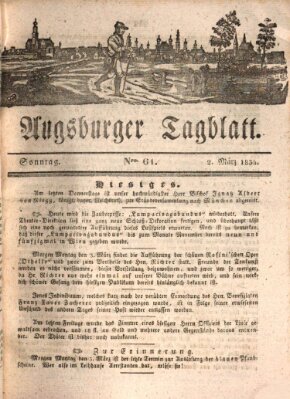 Augsburger Tagblatt Sonntag 2. März 1834