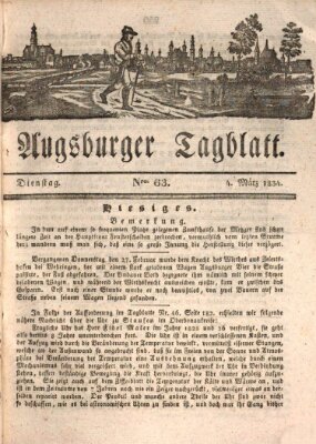 Augsburger Tagblatt Dienstag 4. März 1834